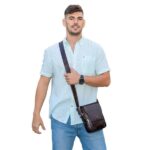 Borsetă din piele naturala Miguel - imagine 2